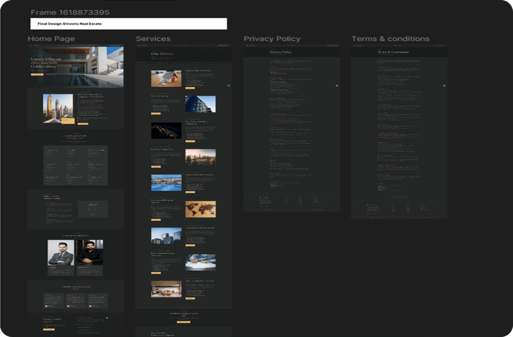 luxury real estate website design for Shivorix Real Estate targeting global investors